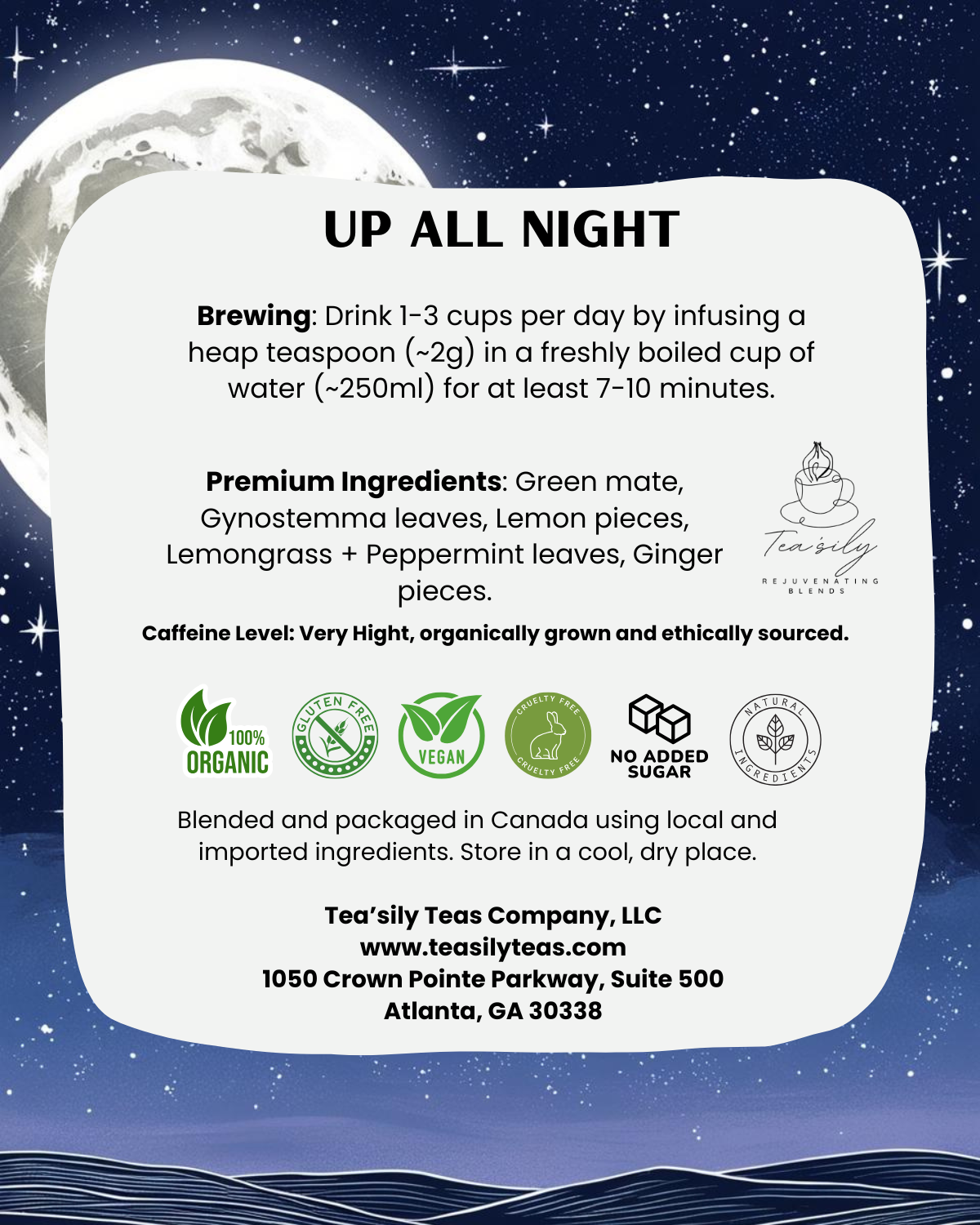 Up All Night - High Energy Tea (Caffeinated)