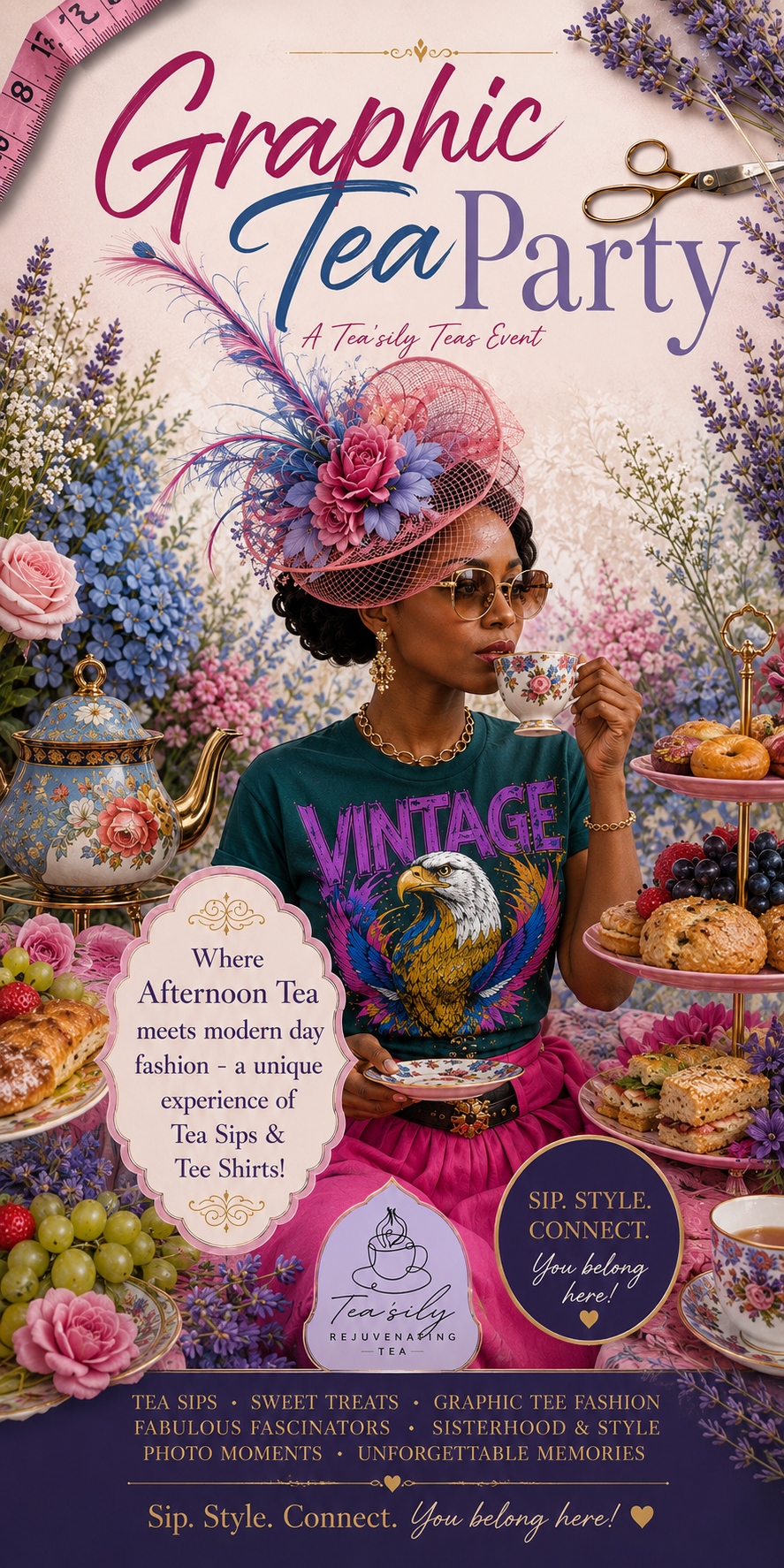 Graphic Tea Party Ticket