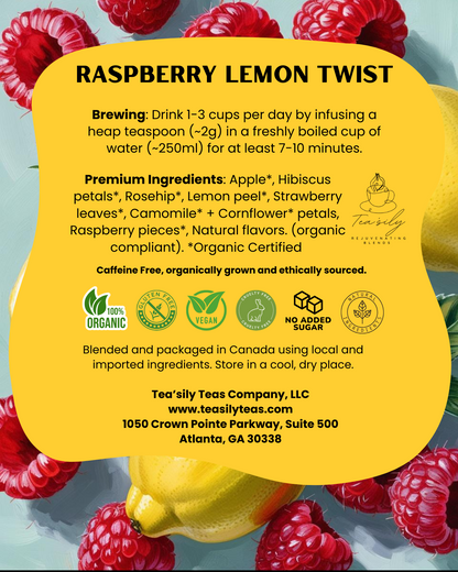 Raspberry Lemon Twist for Immunity, Digestion & Anti-Inflammatory Support